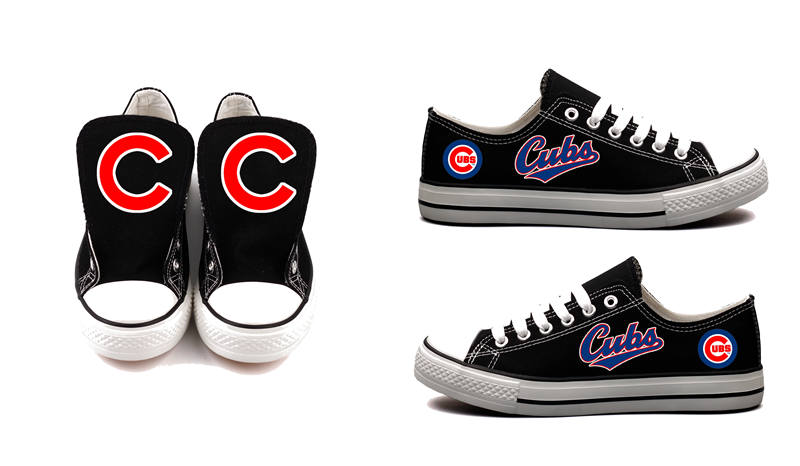 Women's Chicago Cubs Repeat Print Low Top Sneakers 003